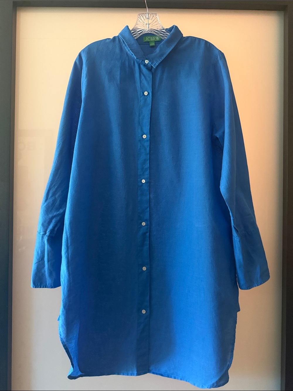 J Crew Relaxed-Fit beach shirt linen-cotton blend
